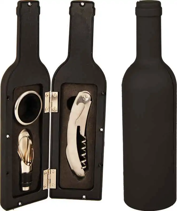 Vinski set v darilni škatli oblike steklenice 6,5x23,2cm set