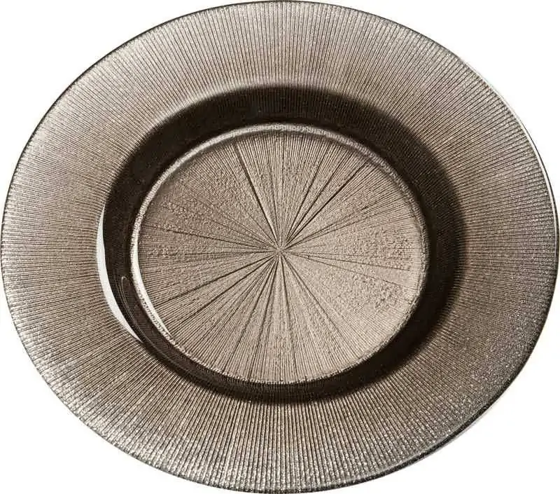 Krožnik srebrn z bleščicami, 22cm