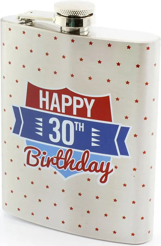 Prisrčnica, jeklo, "Happy Birthday 30", 14cm