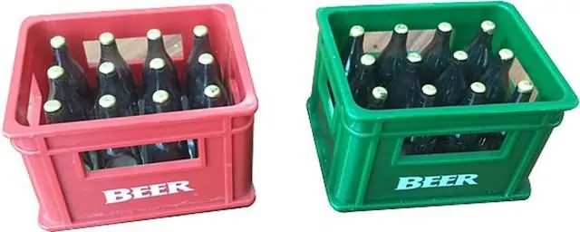 Odpirač za steklenice v obliki zaboja s pivi, 6cm,, sort.