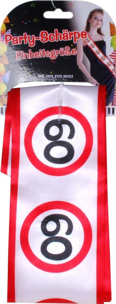 Lenta iz blaga, prometni znak 60, cca 1m, belo/rdeča