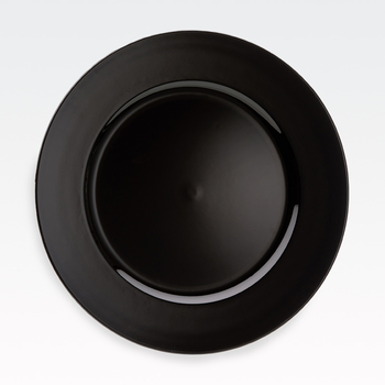 Krožnik dekorativen, črni, PVC, 33cm