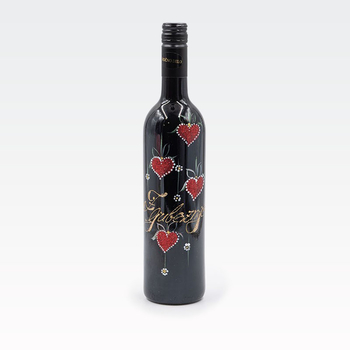 Jubilejno vino - ljubezen, 0.75l, poslikana steklenica - Z ljubeznijo