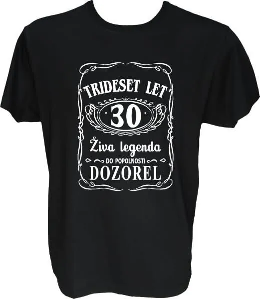 Majica-Živa legenda 30 L-črna