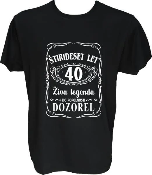 Majica-Živa legenda 40 L-črna