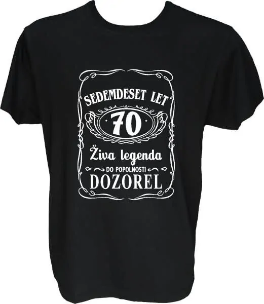 Majica-Živa legenda 70 XXL-črna