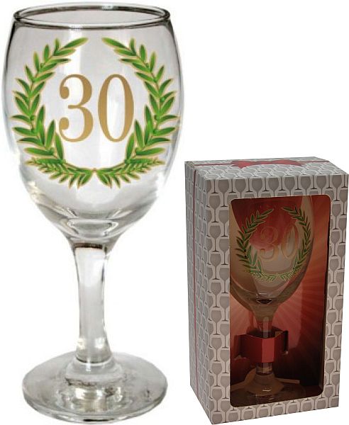 Kozarec za vino 30 let z vencem