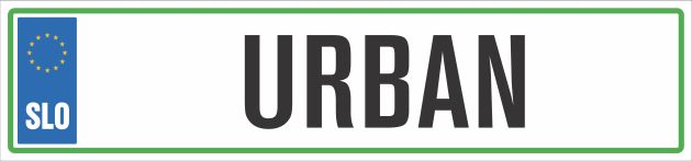 Registrska tablica - URBAN, 47x11cm