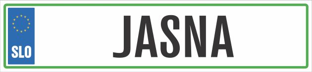 Registrska tablica - JASNA, 47x11cm