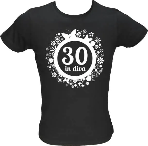 Majica ženska (telirana)-Diva 30 S-črna