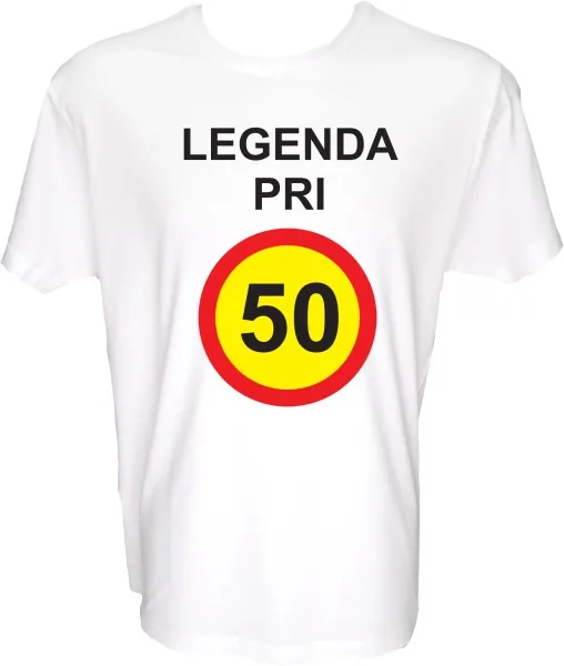 Majica-Legenda pri 50 Let XXL-bela
