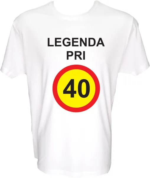 Majica-Legenda pri 40 Let XL-bela