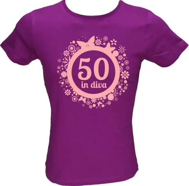 Majica ženska (telirana)-Diva 50 L-vijolična