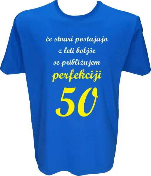 Majica-Perfekcija 50 Let L-modra