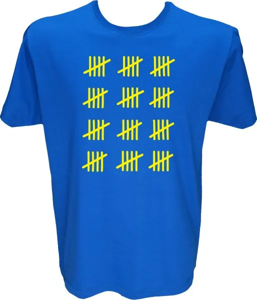 Majica-Štetje črtic 60 Let XXL-modra