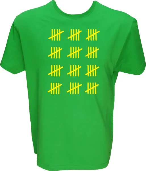 Majica-Štetje črtic 60 Let XL-zelena