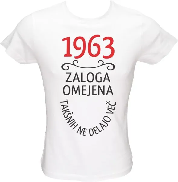 Majica ženska (telirana)-1963, zaloga omejena, takšnih ne delajo več XL-bela