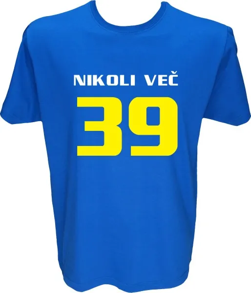 Majica-Nikoli več 39-za 40 let XXL-modra