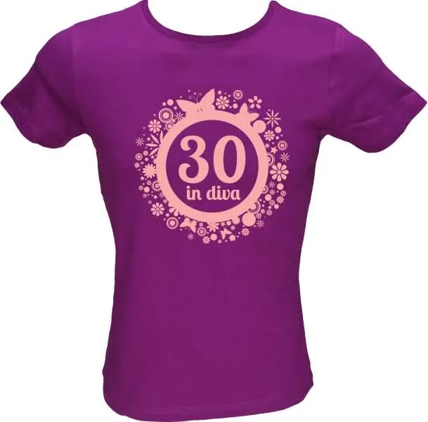 Majica ženska (telirana)-Diva 30 XL-vijolična