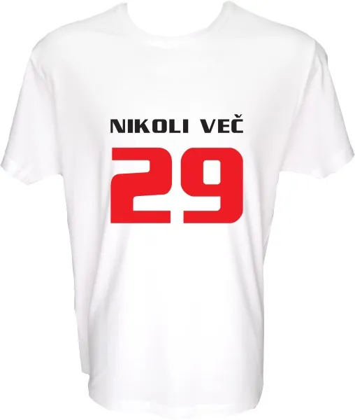Majica-Nikoli več 29-za 30 Let XXL-bela