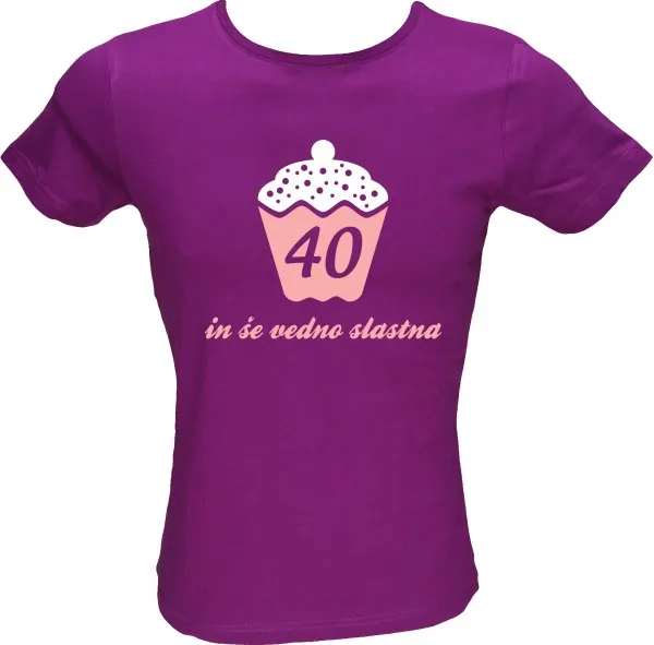 Majica ženska (telirana)-40 in še vedno slastna M-vijolična