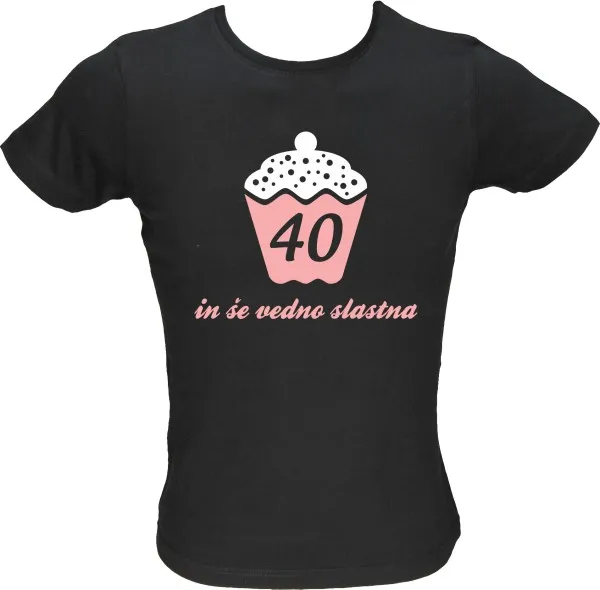 Majica ženska (telirana)-40 in še vedno slastna L-črna