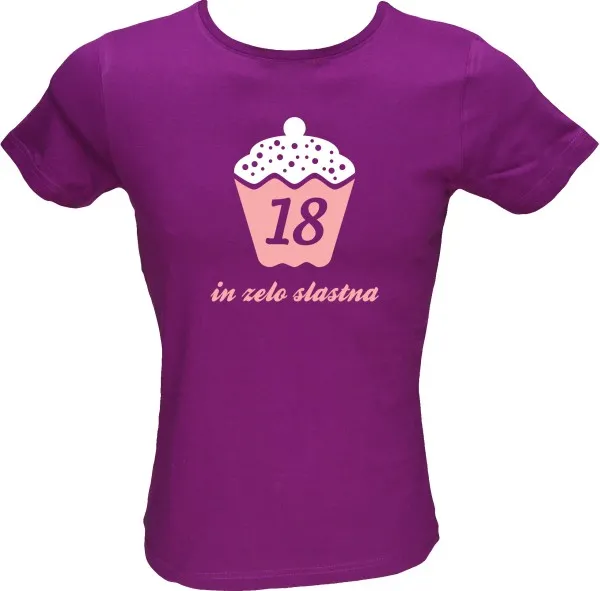 Majica ženska (telirana)-18 in zelo slastna M-vijolična