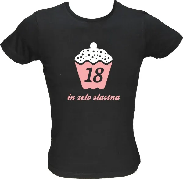 Majica ženska (telirana)-18 in zelo slastna L-črna