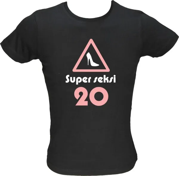 Majica ženska (telirana)-Super seksi 20 L-črna
