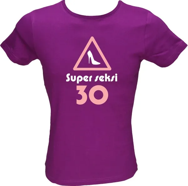 Majica ženska (telirana)-Super seksi 30 S-vijolična