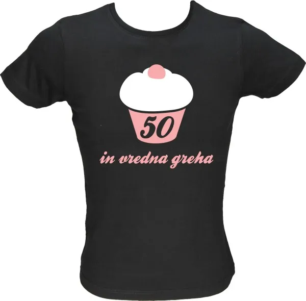 Majica ženska (telirana)-50 in vredna greha L-črna