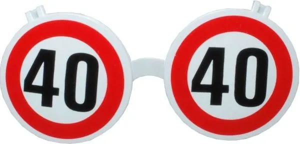 Očala dekorativna ,prometni znak 40 z UV zaščito
