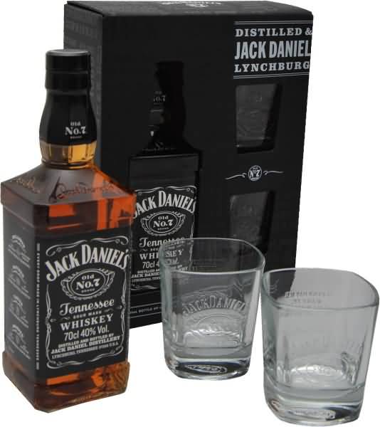 Whisky Jack Daniels 0,7l v embalaži + 2 kozarca 2,5dcl