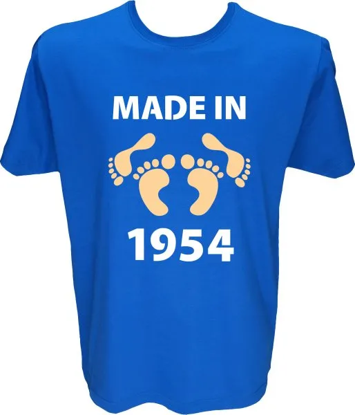 Majica-Made in 1954 noge L-modra
