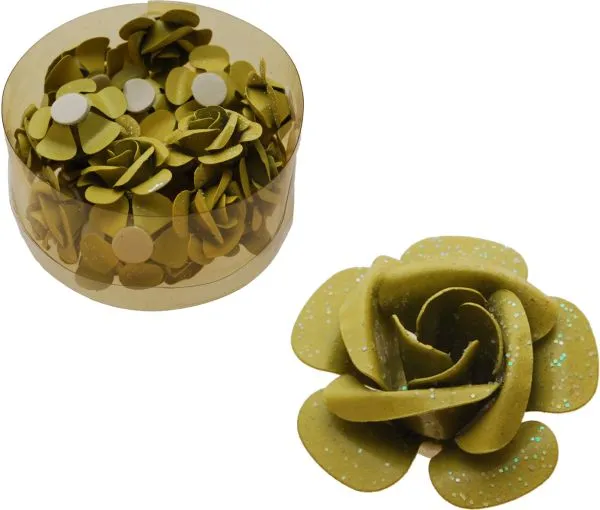 Vrtnica dekorativna zelena - kovina, 2 cm