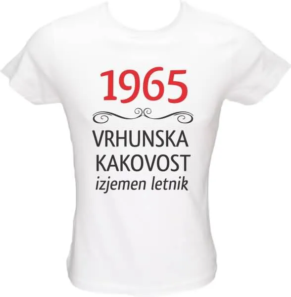 Majica ženska (telirana)-1965, vrhunska kakovost, izjemen letnik M-bela