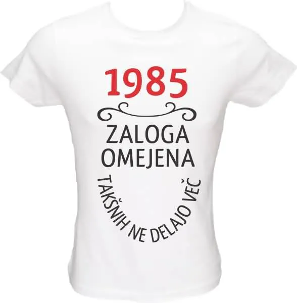Majica ženska (telirana)-1985, zaloga omejena, takšnih ne delajo več S-bela
