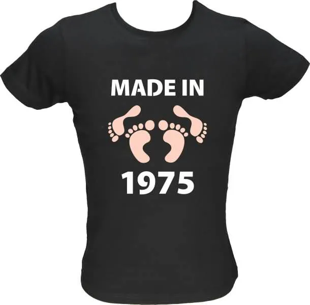 Majica ženska (telirana)-Made in 1975 noge XL-črna