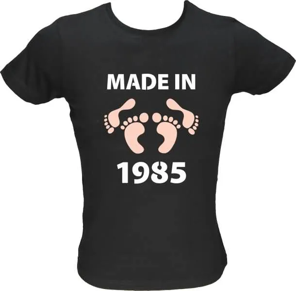 Majica ženska (telirana)-Made in 1985 noge M-črna