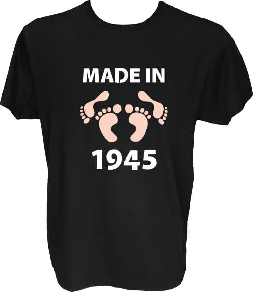 Majica-Made in 1945 noge L-črna