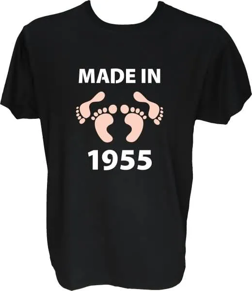Majica-Made in 1955 noge L-črna