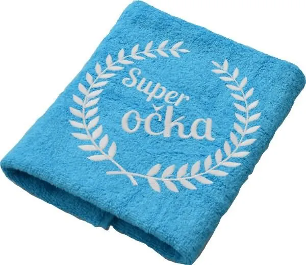 Brisača Super očka, aqua modra 100x5Ocm 100% bombaž