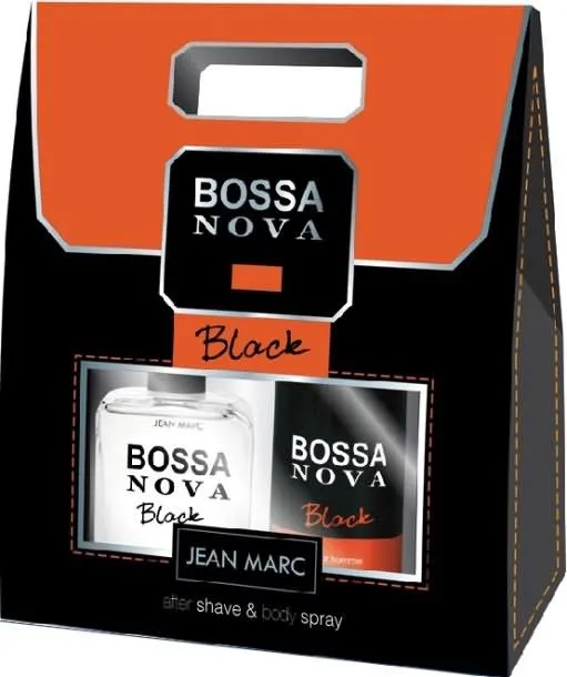Darilni set Bossa nova Black moški (after shave 100ml + body sprej 15Oml)