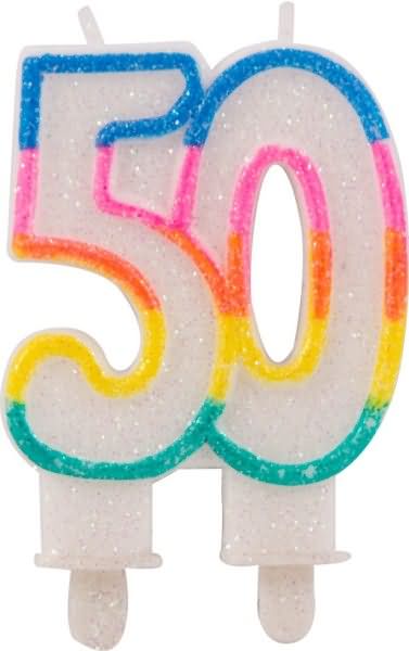 Svečka za torto v obliki številke 50