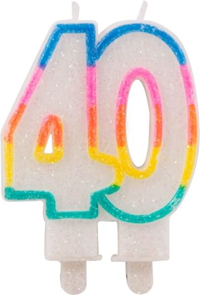 Svečka za torto v obliki številke 40