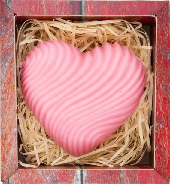 Trdo milo v obliki srca, Ljubezenska žajfa, 120g, ročno izdelano