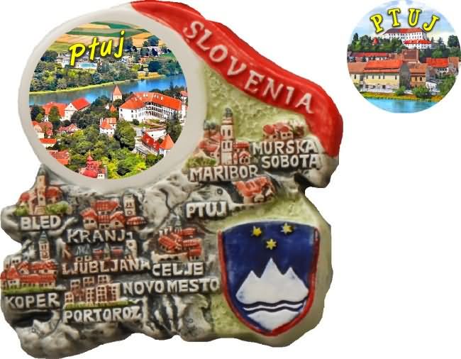 Slovenija - Ptuj, Magnet - zemljevid, Grb