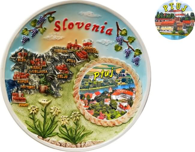 Slovenija - Ptuj, Krožnik dekorativen, 15cm