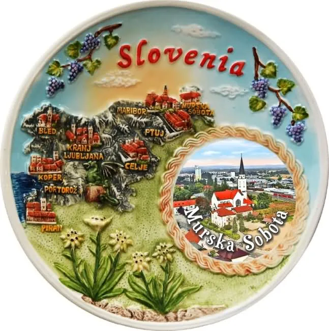 Slovenija - MS, Krožnik dekorativen, 15cm