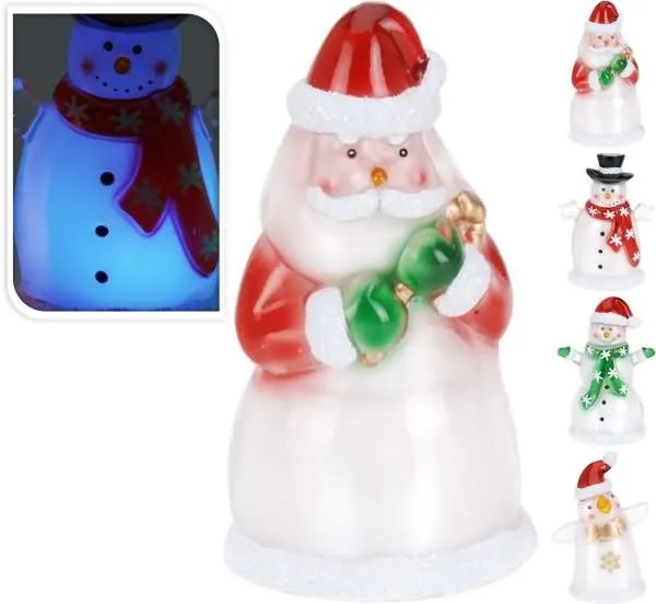 Božična figura z LED lučko, 11cm, sortirano